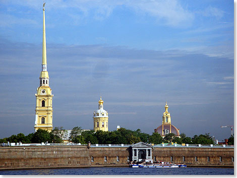 Die Peter und Paul Festung in St. Petersburg, in der auch die letzte Zarenfamilie nach der Perestroika endlich ihre Ruhesttte fand.