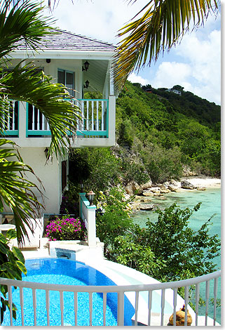 Das exklusive Rock Cottage des Blue Waters Hotels, ganz am Rande der Bucht, bietet Luxus pur.