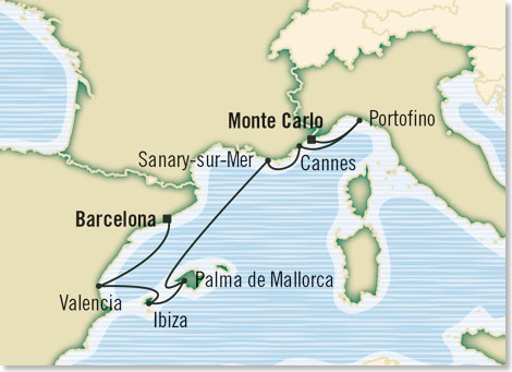 Karte: Oceania Cruises, Miami und Surberg