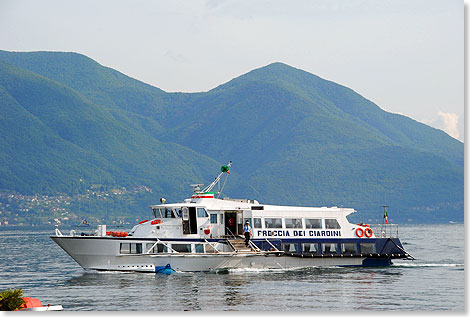 Die 1980 gebaute FRECCIA DEI GIARDINI war das erste Tragflchenboot im Passagierverkehr auf dem Lago Maggiore.