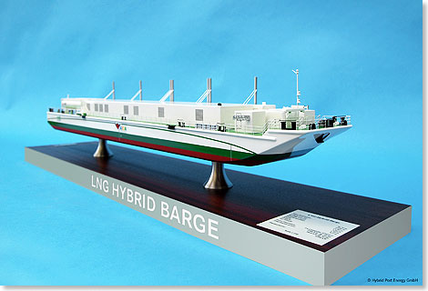 Die LNG Hybrid Barge wird im Sommer 2014 ausgeliefert  nur zwei Jahre nach Projektbeginn. 