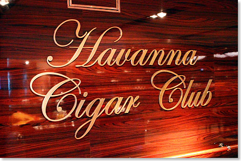  Gleich neben der Fjord Lounge liegt der Havana Cigar Club.