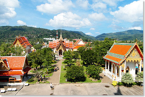 Wat Chalong ist von den 20 Tempeln auf Phuket die bedeutendste Anlage. Sie beherbergt ein buddhistisches Kloster.