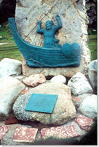 Denkmal fr Erik den Roten in Brattahlid bei dem sdgrnlndischen Ort Qassiarsuk.