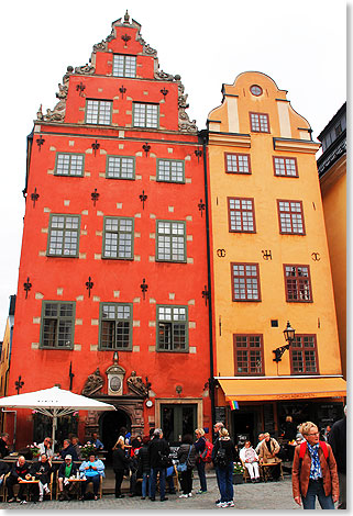 In der Altstadt Gamla Stan mit ihren bunten Husern.