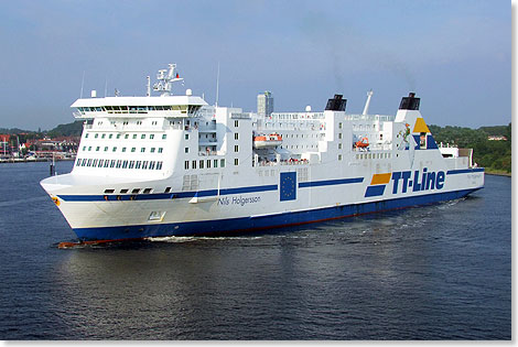 Die TT-Line bringt Schweden- und Halland-Urlauber schnell und komfortabel zum sdschwedischen Hafen Trelleborg.