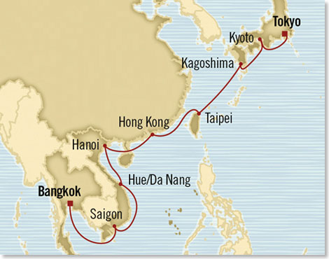 Die Route Ihrer Reise Mythisches Asien. 