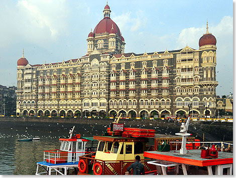 Das Taj Mahal Palace Hotel in Mumbai, Indien.