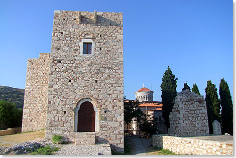 Der Pythagoras-Wehrturm der Burg Logothetis auf Samos.