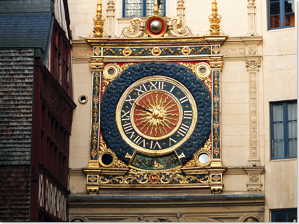 18114 Uhrturm Gros Horloge in Rouen 2 C Eckardt
