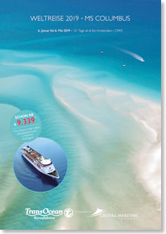 Weltreise Folder COLUMBUS Titel TransOcean