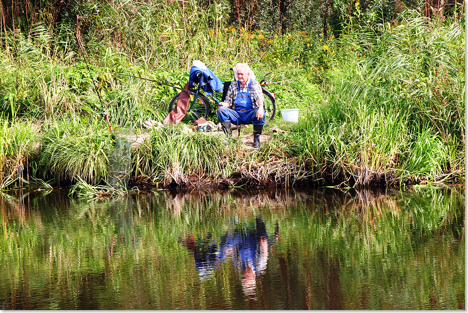 19514 PSW Angler am stillen Bolter Kanal nahe Rechlin