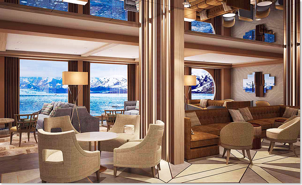 17604 WORLD EXPLORER Expeditionsschiff Lounge Rendering Nicko Cruises