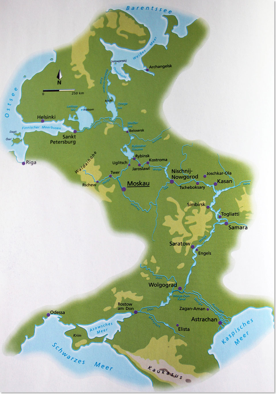 Karte des Fahrtgebietes