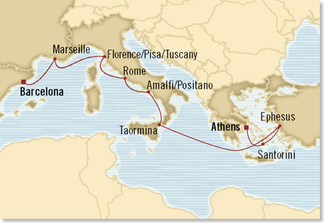 Karte: Oceania Cruises, Miami und Surberg