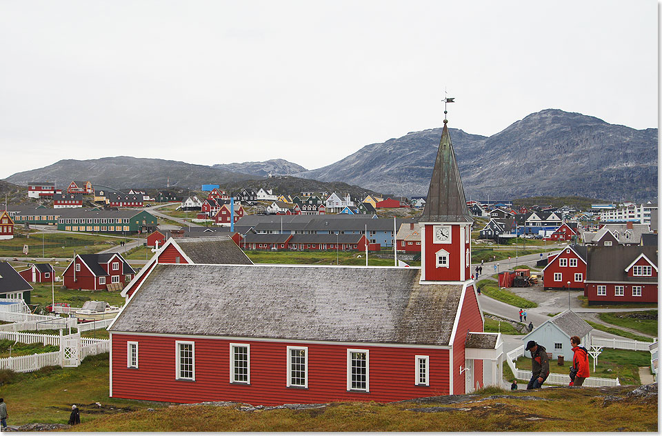  Ganz im Westen von Nuuk/Nk  oberhalb des Alten Kolonialhafens  befindet sich die Altstadt.
