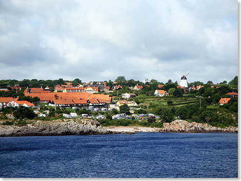 Gudhjem auf Bornholm, berhmt wegen seiner Bcklinge