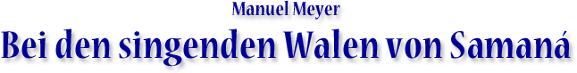 Manuel Meyer: Bei den Singenden Walen von Daman