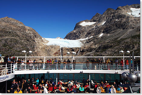 Dieser Gletscher erreicht den Sund nicht mehr, nur sein Schmelzwasser