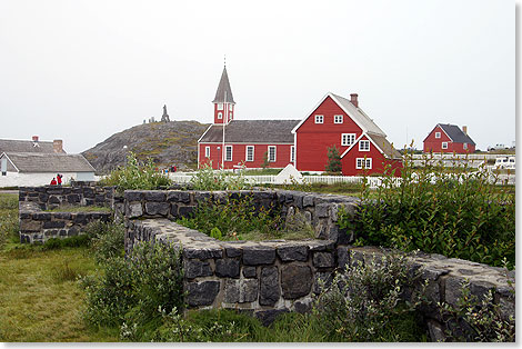 Diesen Stadtteil dominiert der Berg mit dem Denkmal von Hans Egede