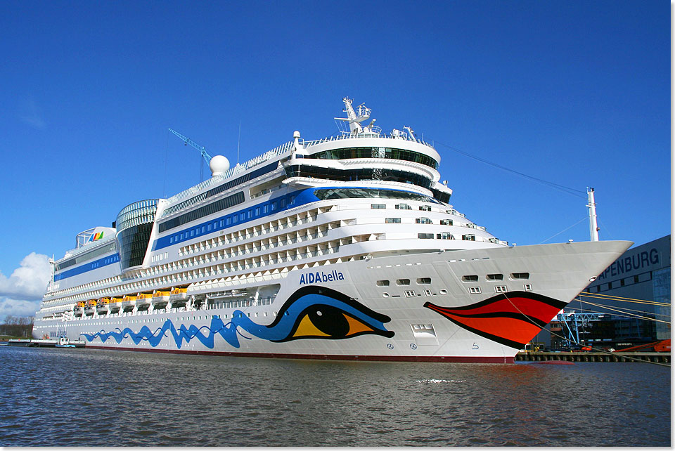 Am 2. April kommt die AIDAbella von AIDA Cruises fr neun Tage in das groe Kaiserdock der Bremerhavener Lloyd Werft.