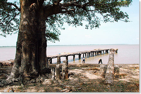 Anlegestelle auf der Insel James Island