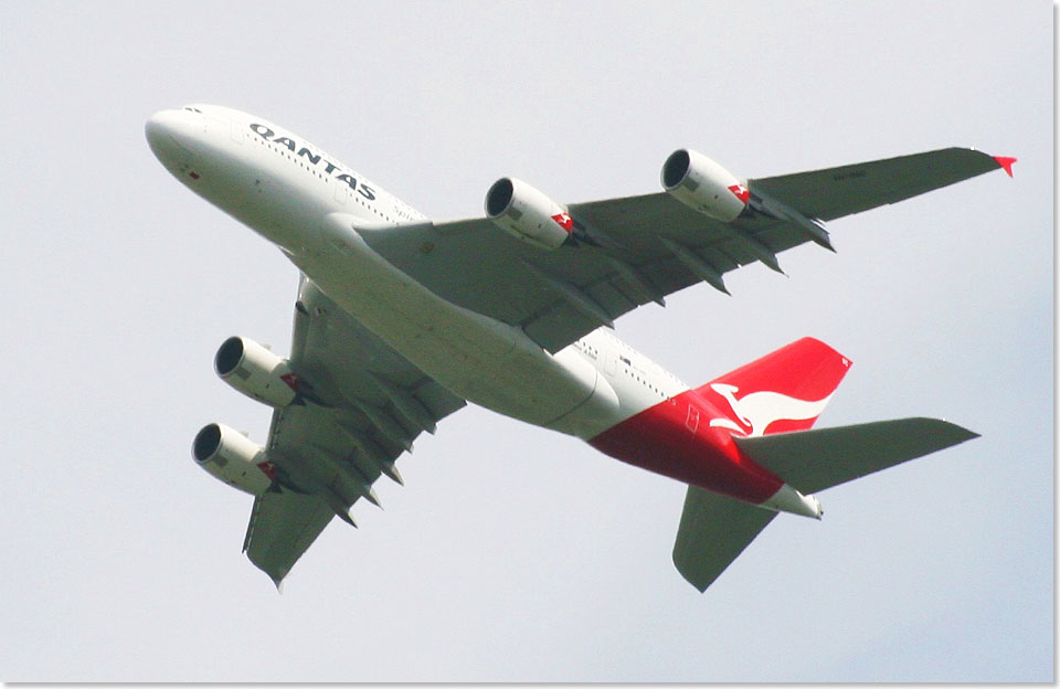 Airbus A380 der Quantas