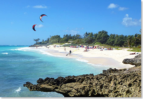 Traumstrand auf Barbados, die stlichste Insel der Kleinen Antillen