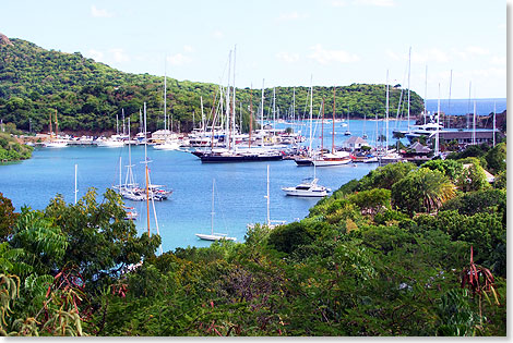 oder wie im English Harbour mit seinen unzhlige Liegepltzen