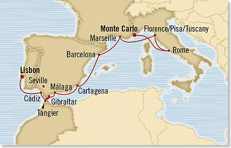 Karte: Oceania Cruises, Miami und Surberg