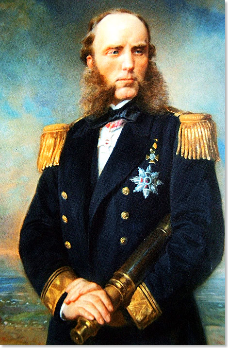 Admiral Baron Wilhelm von Tegetthoff im Alter von 41 Jahren