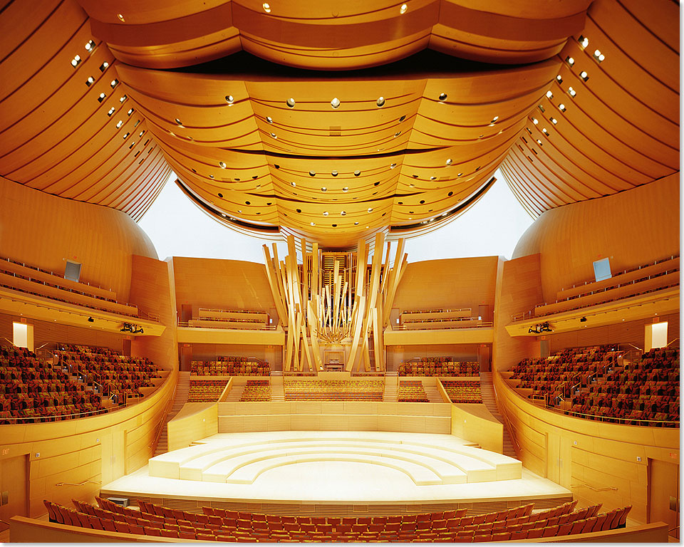 Blick in den Konzertsaal der Walt Disney Music Hall.