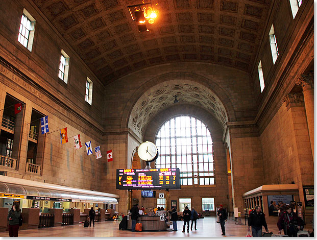 Ankunft 
			am Bahnhof Toronto-Hornepayne