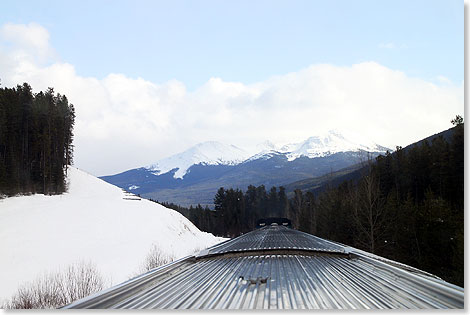 Aussicht 
	von einem der beiden dome cars mit ihren Aussichtskuppeln