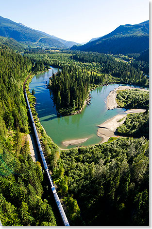 In den Rocky Mountains am North Thompson River