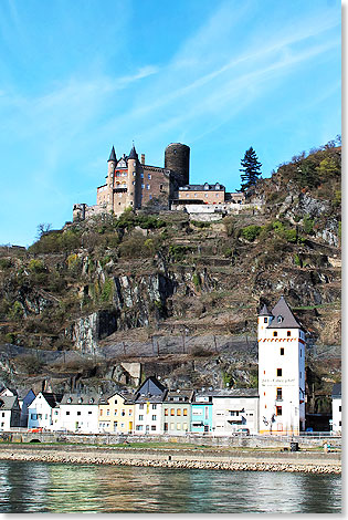 Die Burg Katz oberhalb von Sankt Goarshausen