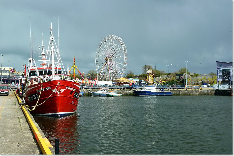 Der innere Hafen von Galway  zu klein fr Kreuzfahrtschiffe, fr Fischer und Sportboote gerade richtig.