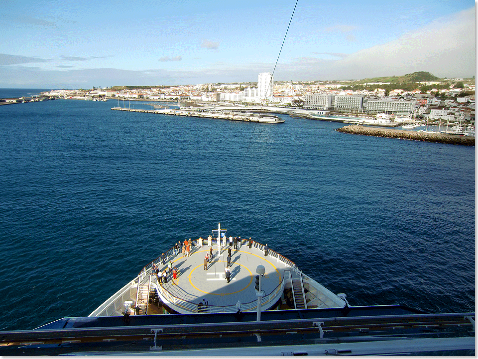 Ankunft der ECLIPSE in Ponta Delgada auf den Azoren.