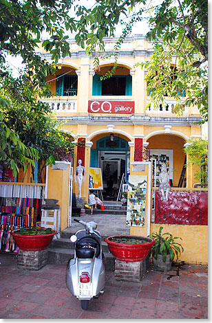 Die charmante Altstadt von 
			Hoi An ldt mit vielen hbschen Geschften, Galerien und Lokalen zu 
			einem Bummel ein.