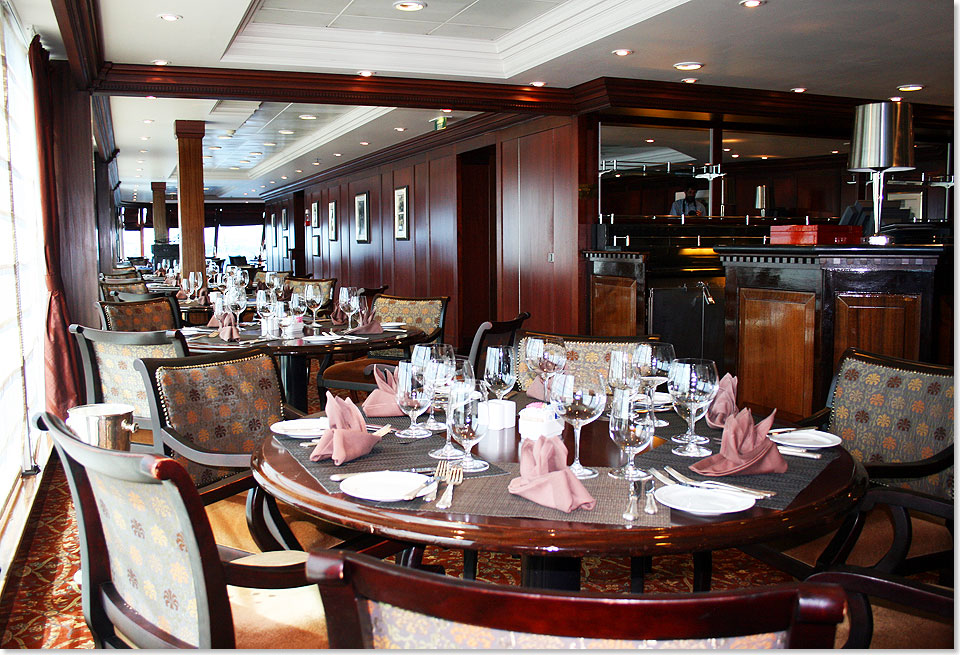 Die Pltze im edlen Prime C Dining Room sind den Suiten-Gsten der AZAMARA QUEST vorbehalten, knnen gegen eine zustzliche Gebhr aber auch von allen anderen Passagiere gebucht werden.
 