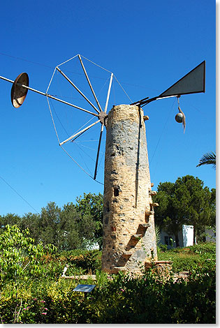 Windmühlen wurden auf Kreta lange Zeit genutzt, um in ländlichen Gebieten Pumpen für die Wasserversorgung anzutreiben.