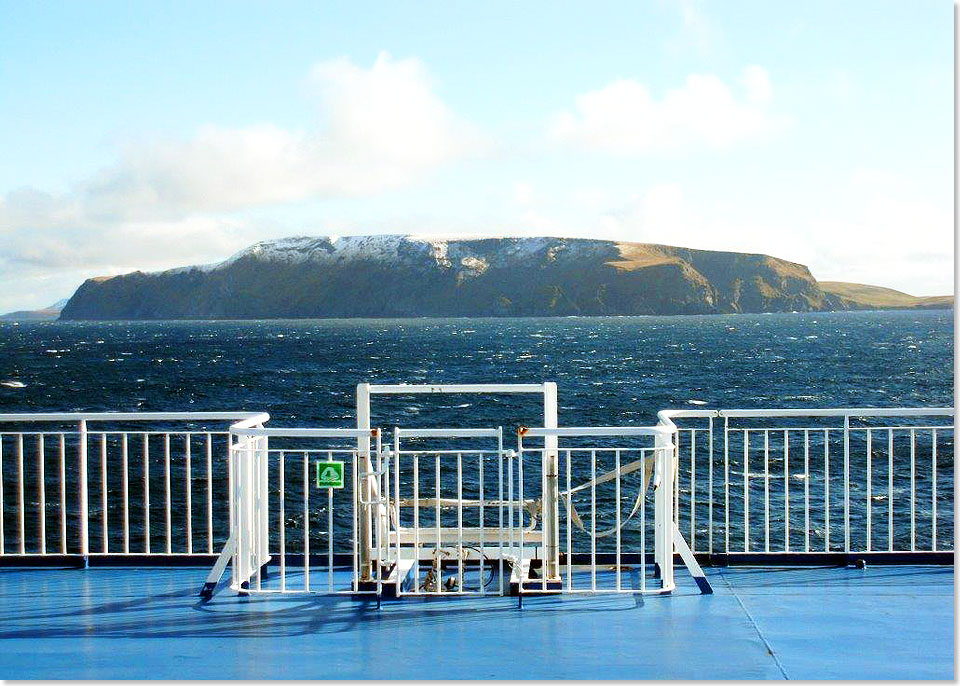 Auf der Rckfahrt wird die Sdspitze Shetlands passiert.