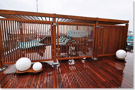 Auf Deck 9 am Heck des Schiffes befindet sich der exklusive Erwachsenen-Bereich „Serenity”.