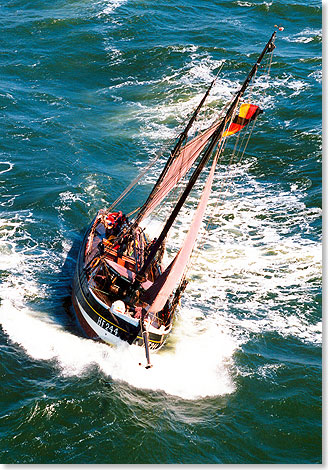 Auch fr bewegte See gebaut, der Segelkutter ASTARTE.