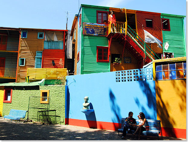 Heute ist La Boca sehr populär bei den Touristen, auch wegen seiner originellen Häuser.