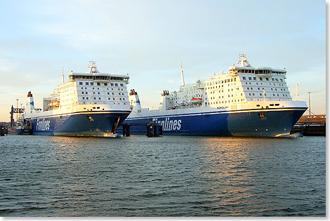 Finnlines-Fhrschiffe in Travemnde