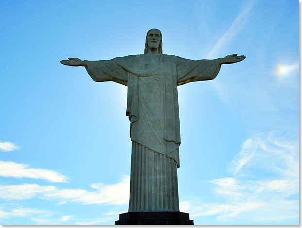 Die Christusstatue auf dem Corcovado – leider im Gegenlicht.