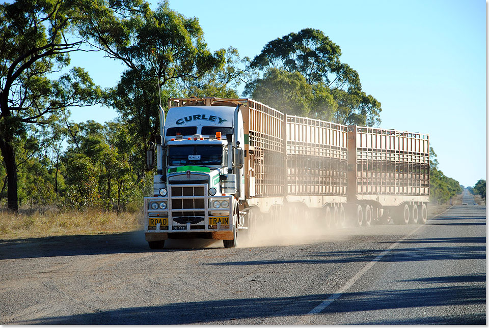  Okay, Road-Trains, die Straen von Queensland gehren wieder euch. Wir Camper rumen das Feld und hoffen, dass wir niemand aufgehalten haben.
Wir kommen gerne wieder.