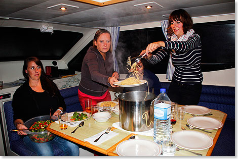 Spaghetti-Party in der Marina am Forest-Park
