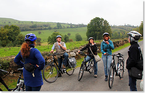 Pause nach einigen Strampel-Kilometern.